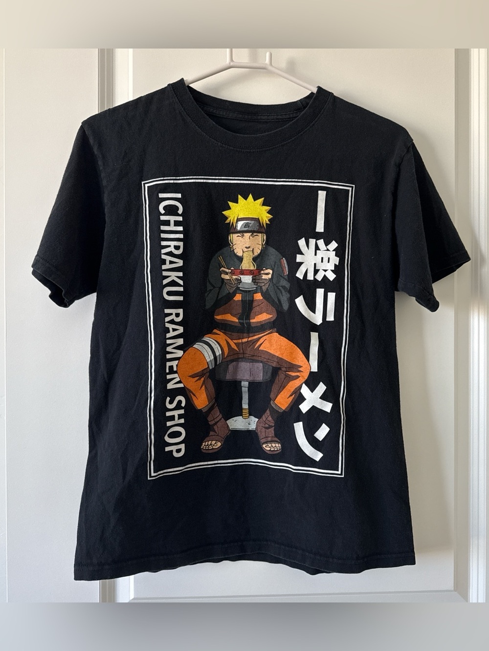 Naruto Ichiraku Ramen Graphic Tee - Black with Orange